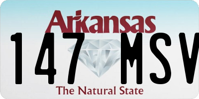 AR license plate 147MSV