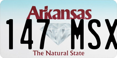 AR license plate 147MSX