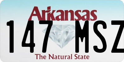 AR license plate 147MSZ