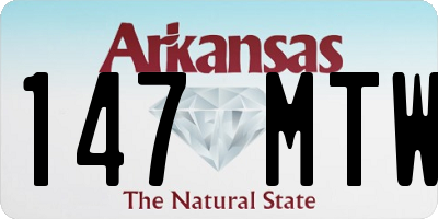 AR license plate 147MTW