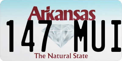 AR license plate 147MUI