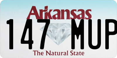 AR license plate 147MUP