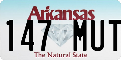 AR license plate 147MUT