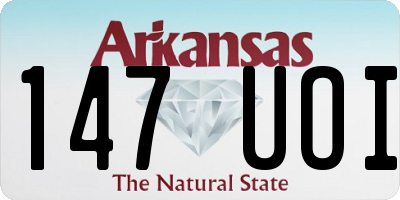 AR license plate 147UOI
