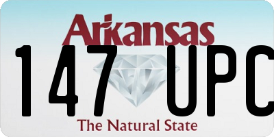 AR license plate 147UPC