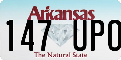 AR license plate 147UPO