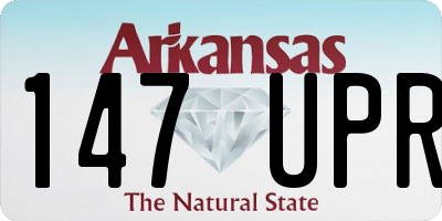 AR license plate 147UPR