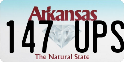 AR license plate 147UPS