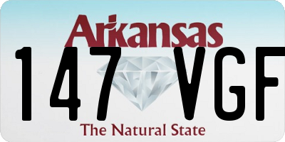 AR license plate 147VGF