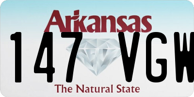 AR license plate 147VGW