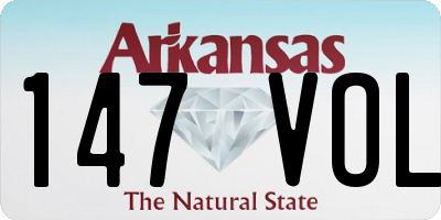 AR license plate 147VOL