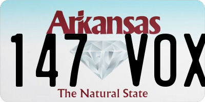 AR license plate 147VOX