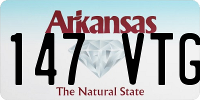 AR license plate 147VTG