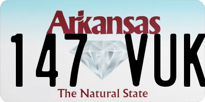 AR license plate 147VUK