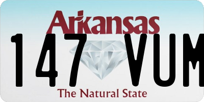 AR license plate 147VUM