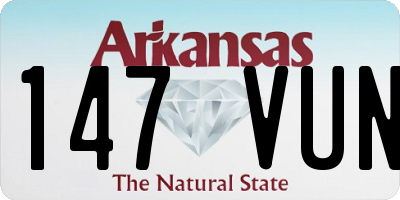 AR license plate 147VUN
