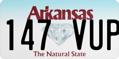 AR license plate 147VUP