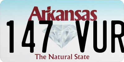 AR license plate 147VUR