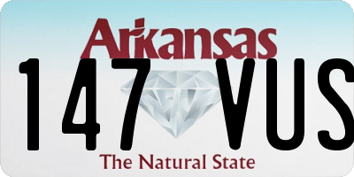 AR license plate 147VUS