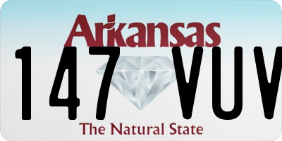 AR license plate 147VUV