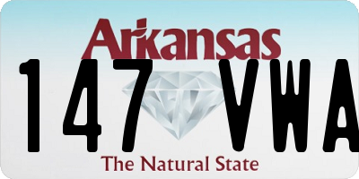 AR license plate 147VWA