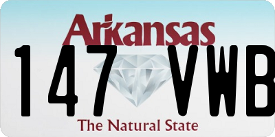 AR license plate 147VWB