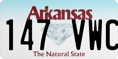AR license plate 147VWC