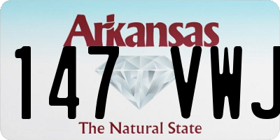 AR license plate 147VWJ