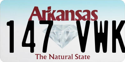 AR license plate 147VWK