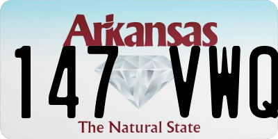AR license plate 147VWQ