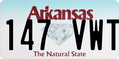 AR license plate 147VWT