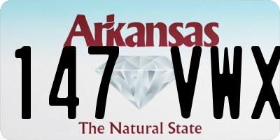 AR license plate 147VWX