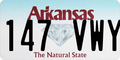AR license plate 147VWY