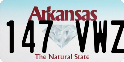 AR license plate 147VWZ