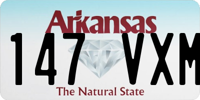 AR license plate 147VXM