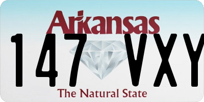 AR license plate 147VXY