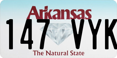 AR license plate 147VYK