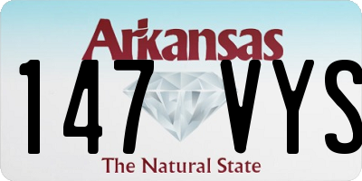 AR license plate 147VYS