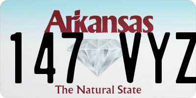 AR license plate 147VYZ