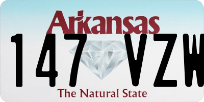 AR license plate 147VZW