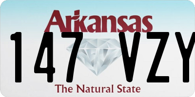 AR license plate 147VZY