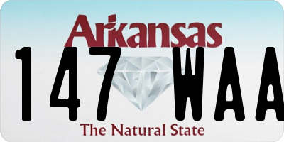AR license plate 147WAA