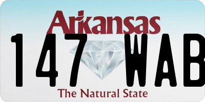 AR license plate 147WAB