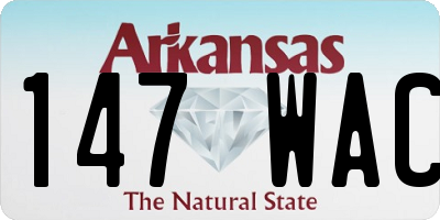 AR license plate 147WAC