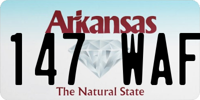 AR license plate 147WAF