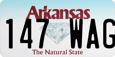 AR license plate 147WAG