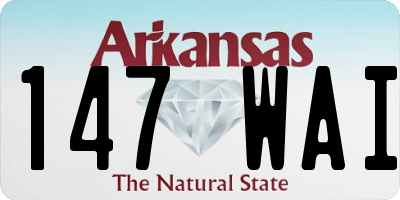 AR license plate 147WAI