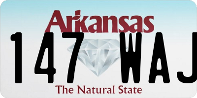 AR license plate 147WAJ
