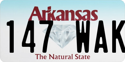 AR license plate 147WAK