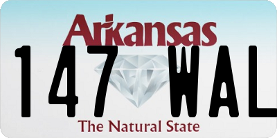 AR license plate 147WAL
